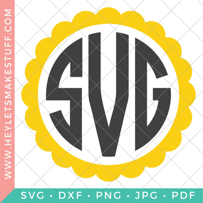 Scallop Monogram SVG Hey Let's Make Stuff 
