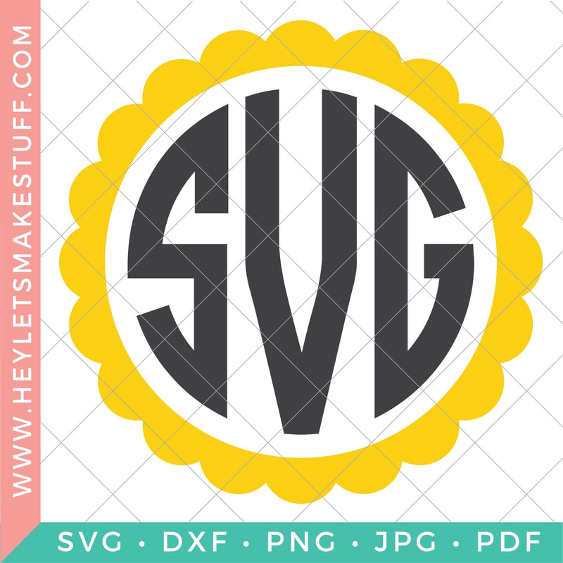 Scallop Monogram SVG Hey Let's Make Stuff 