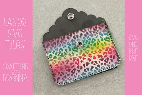 Scalloped Edge Flap Purse Laser SVG File SVG Crafting With Brenna 