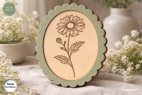 Scalloped Flower Frame SVG Bundle SVG SvgOcean 