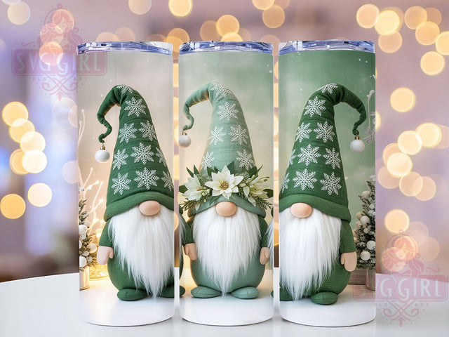 Scandinavian Christmas Gnome Tumbler, Nordic Gnome Pattern, Holiday Gnomes with Gifts, 20Oz Sublimation Wrap, Cozy Winter Gnome Art, Scandinavian Christmas Texture, Tumbler Sublimation Sublimation SvggirlplusArt 