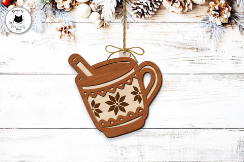 Scandinavian Folk Christmas Ornament Laser Cut SVG Ivy's Creativity House 