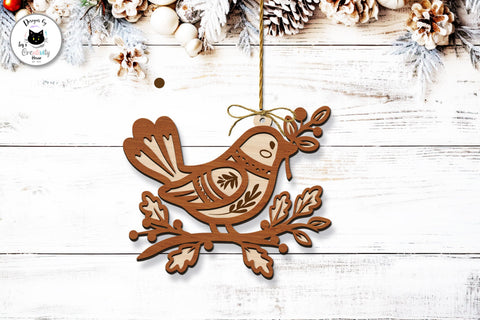 Scandinavian Folk Christmas Ornament Laser Cut SVG Ivy's Creativity House 