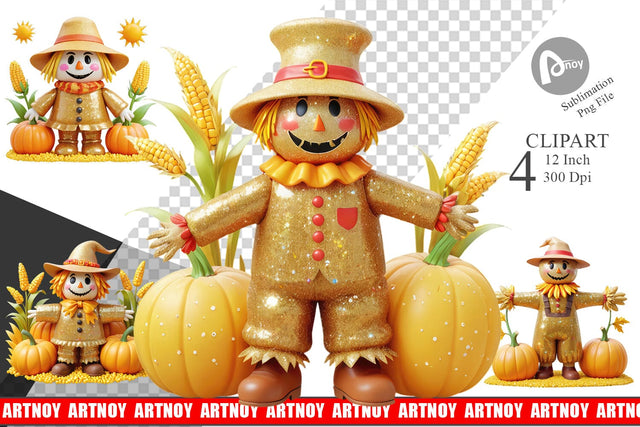 Scarecrow Festive Clipart Sublimation artnoy 