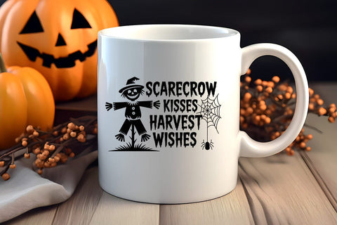 Scarecrow Kisses Harvest Wishes SVG Angelina750 