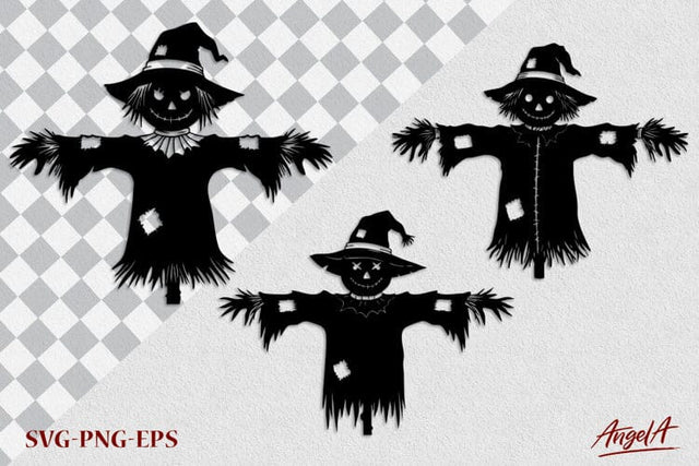 Scarecrow SVGs Halloween horror clipart SVG Angelina Semenova 