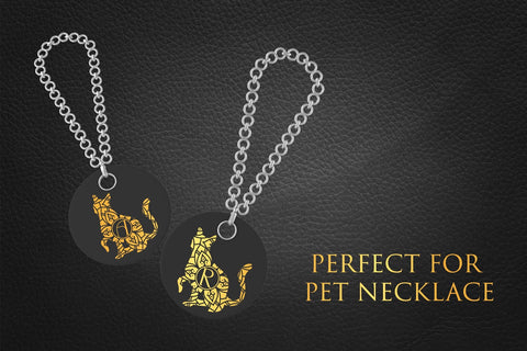 Scared Cat Mandala Monogram Font Dm Letter Studio 