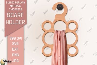 Scarf Holder SVG. 3D Scarf Hanger Laser Cut SVG Evgenyia Guschina 
