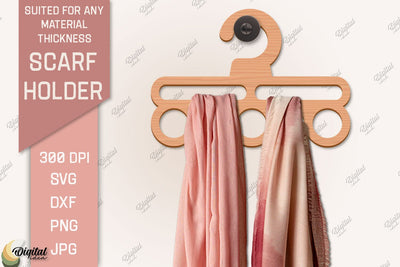 Scarf Holder SVG. 3D Scarf Hanger Laser Cut SVG Evgenyia Guschina 