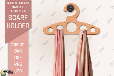 Scarf Holder SVG. 3D Scarf Hanger Laser Cut SVG Evgenyia Guschina 