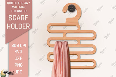 Scarf Holder SVG. 3D Scarf Hanger Laser Cut SVG Evgenyia Guschina 