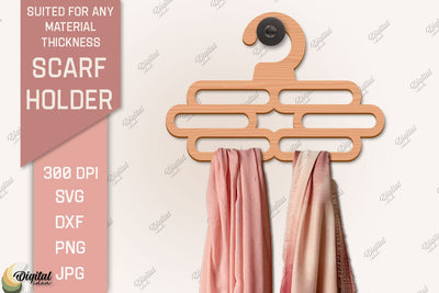 Scarf Holder SVG. 3D Scarf Hanger Laser Cut SVG Evgenyia Guschina 