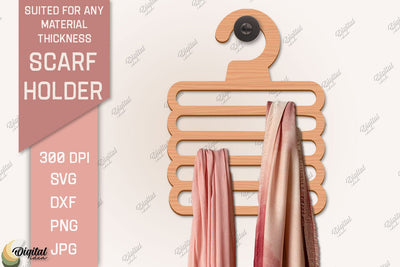 Scarf Holder SVG. 3D Scarf Hanger Laser Cut SVG Evgenyia Guschina 