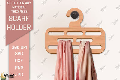 Scarf Holder SVG. 3D Scarf Hanger Laser Cut SVG Evgenyia Guschina 