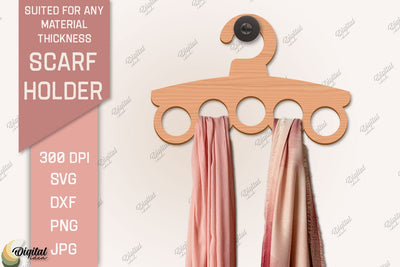 Scarf Holder SVG. 3D Scarf Hanger Laser Cut SVG Evgenyia Guschina 