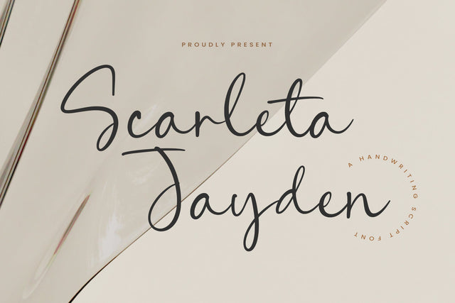 Scarleta Jayden - Handwritten Script Font Font Timur type 
