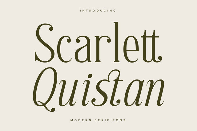 Scarlett Quistan - Modern Serif Font Font Letterena Studios 