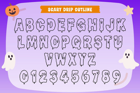 Scary Drip - Halloween Drippy Font – Regular, Outline & Shadow Font AnningArts Design 