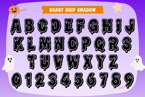 Scary Drip - Halloween Drippy Font – Regular, Outline & Shadow Font AnningArts Design 