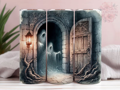 Scary Ghost 20oz Tumbler Wrap PNG, Ghost Tumbler Png, Straight & Tapered Tumbler Wrap, Instant Digital Download Sublimation Li Zamperini 