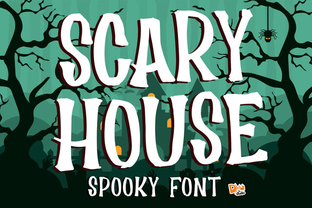 Scary House Font Dm Letter Studio 