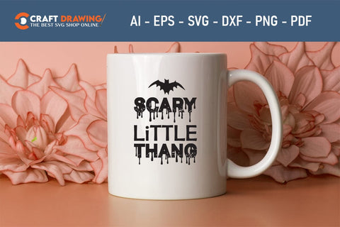 Scary Little Thang Svg, Halloween Svg , Halloween Clipart, Ghost Svg, Halloween Shirt Svg, Hippie Svg, Retro Svg, Svg Bundle, Sublimation Designs SVG Debashish Barman 