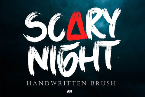 Scary Night - Handwritten Brush Font Dm Letter Studio 