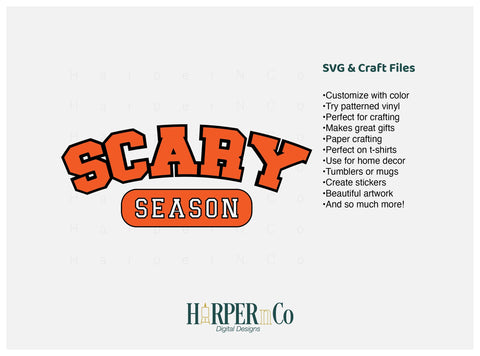 Scary Season SVG PNG Cut EPS File SVG HarperNCo 