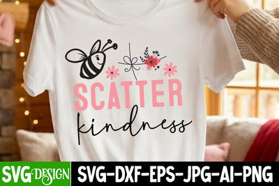 Scatter Kindness SVG Design,Scatter Kindness Sublimation Design SVG BlackCatsMedia 