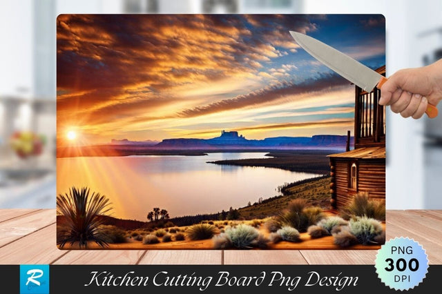Scenery Cutting Board PNG Design Sublimation Regulrcrative 