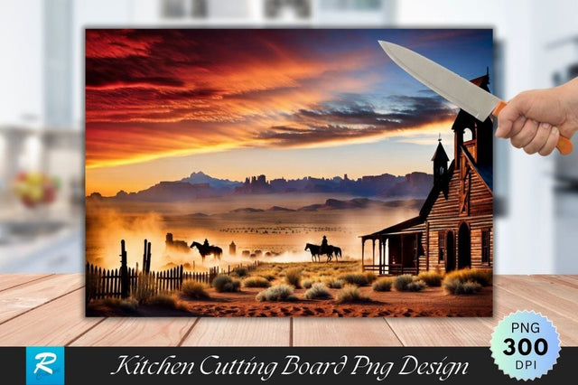 Scenery Cutting Board PNG Design Sublimation Regulrcrative 