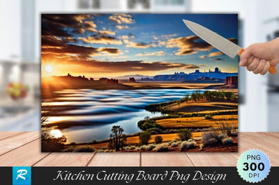 Scenery Cutting Board PNG Design Sublimation Regulrcrative 