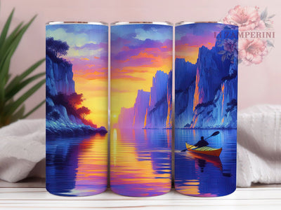 Scenic Kayaking Adventure Tumbler, Outdoor Adventure Tumbler, 20oz Tumbler Wrap, Sublimation Design, Water Sports Gift, Scenic Kayak Wrap, Nature Lover Tumbler Sublimation Li Zamperini 
