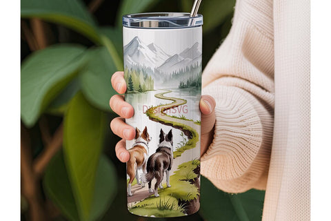 Scenic Route Hiking 20oz Tumbler Wrap Sublimation DesignSVG 