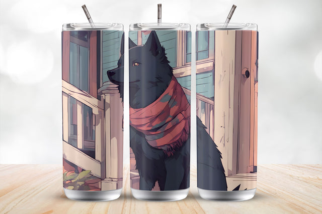 Schipperke Dog 20Oz Tumbler Wrap Sublimation Design Sublimation MockupSvgVenue 