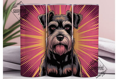 Schnauzer Burst 20oz Tumbler Wrap Sublimation sassyprint 