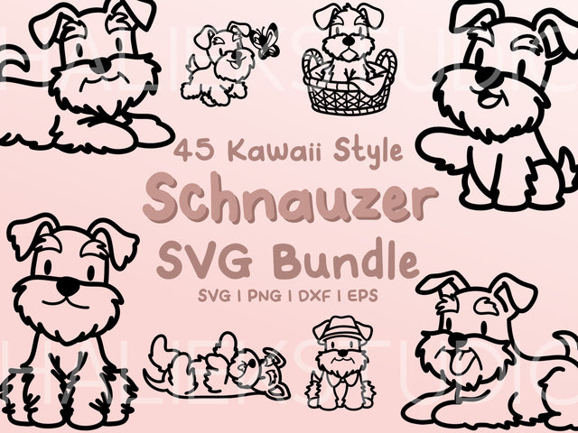 Schnauzer SVG Design Set SVG HalieKStudio 