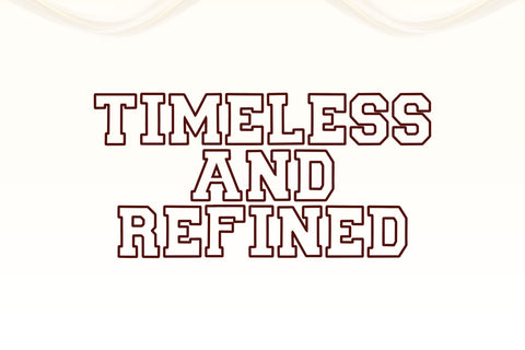 Scholar Block Outline – Bold Outline Varsity Font for Modern Designs Font Dm Letter Studio 