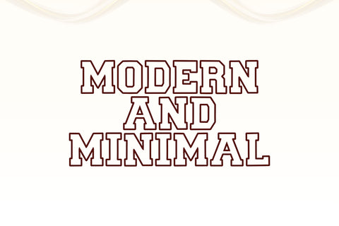 Scholar Block Outline – Bold Outline Varsity Font for Modern Designs Font Dm Letter Studio 