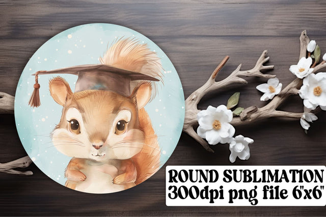 School Animal Cap Circle Graduation PNG keychain Sublimation afrosvg 