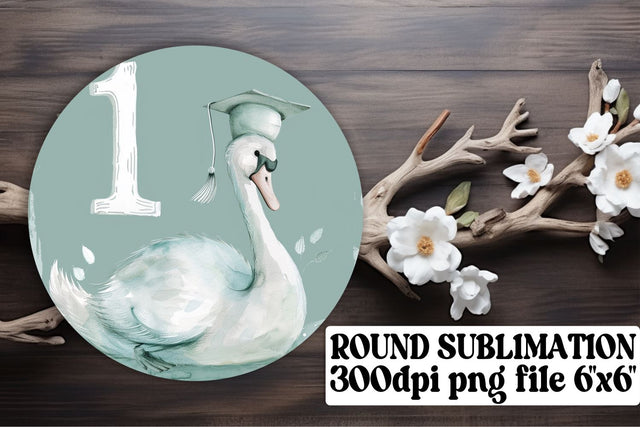 School Animals Circle Graduation PNG keychain Sublimation afrosvg 