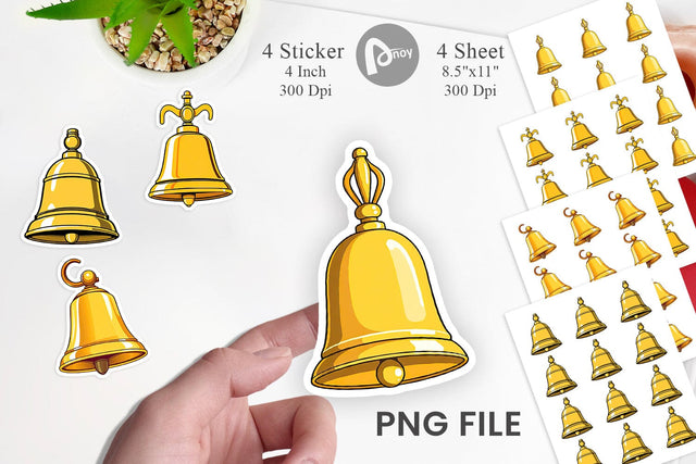 School Bell Sticker Sublimation artnoy 