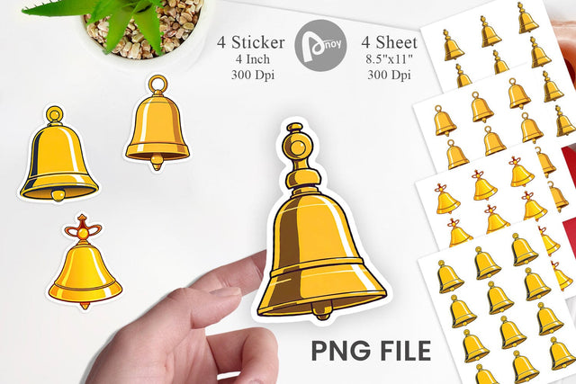School Bell Sticker Sublimation artnoy 