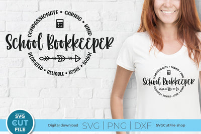 School Bookkeeper SVG for school bookkeeper or accountant SVG SVG Cut File 