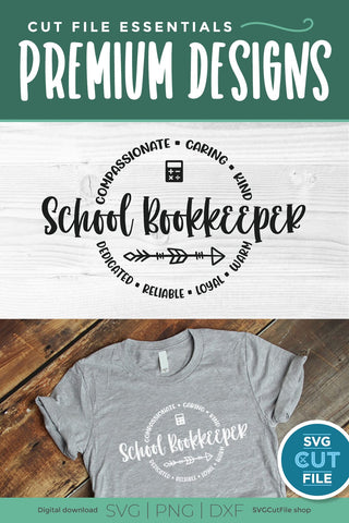 School Bookkeeper SVG for school bookkeeper or accountant SVG SVG Cut File 