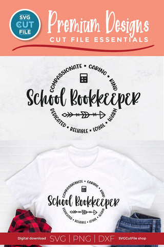 School Bookkeeper SVG for school bookkeeper or accountant SVG SVG Cut File 