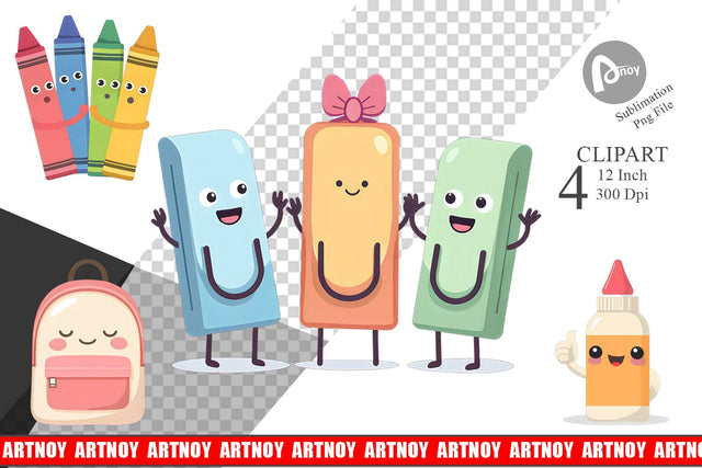 School Buddies Clipart Sublimation artnoy 