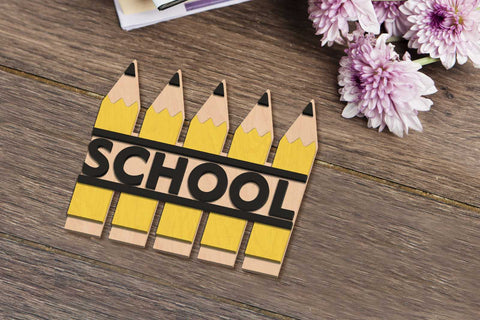 School Bundle Decorative Multilayer Templates SVG LaserCutano 