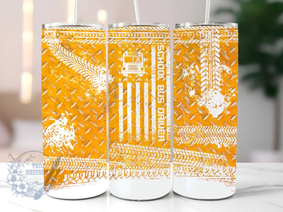 School Bus 20oz Skinny Tumbler, Back To School Tumbler Png, Straight & Tapered Tumbler Wrap, Instant Digital Download Sublimation ToriDesigns 