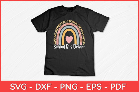 School Bus Driver 100th Day Of School Bus Driver Rainbow Svg Cut File SVG artprintfile 